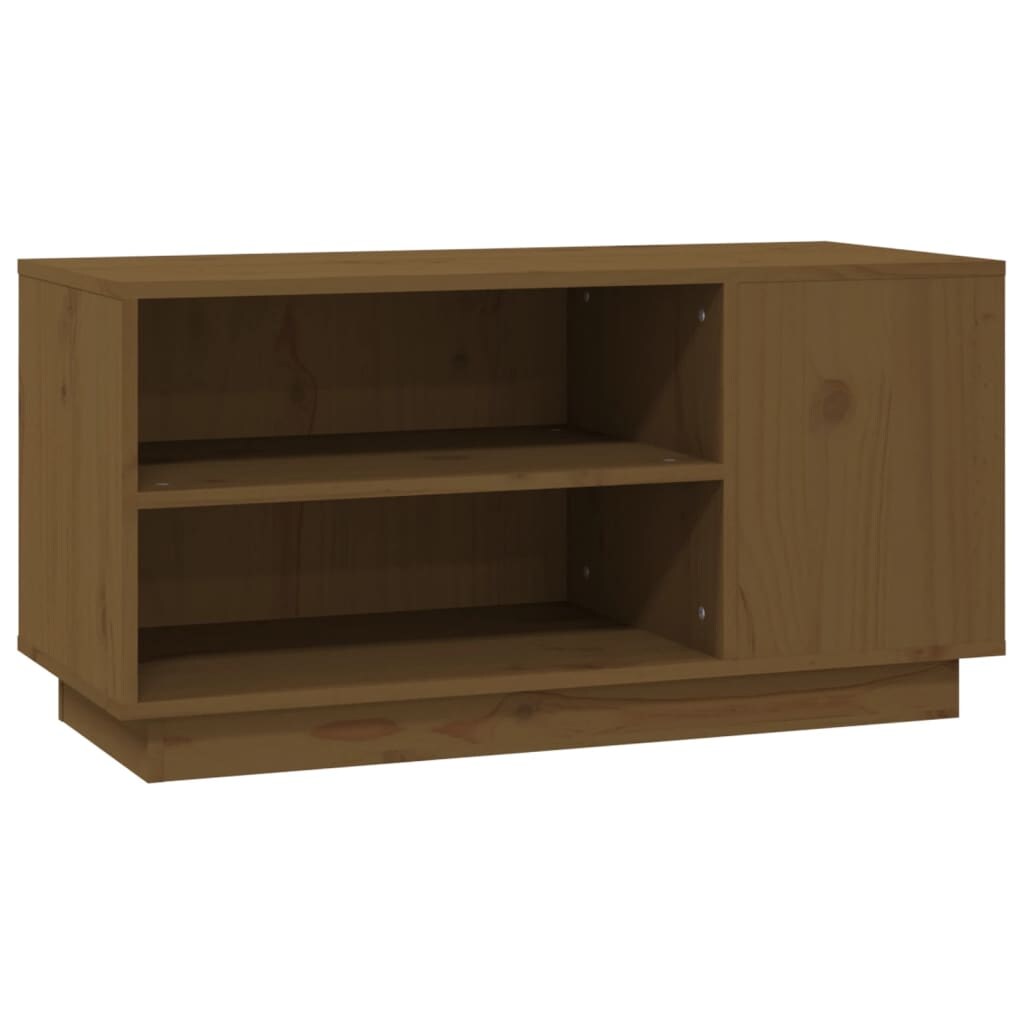 vidaXL TV-Schrank Honigbraun 80x35x40,5 cm Massivholz Kiefer Image