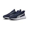 Laufschuh PUMA "Flyer Lite 3 Laufschuhe Erwachsene", Gr. 48, blau (navy weiß blau), Obermaterial: Textil, Synthetik; Futter: Textil; Innensohle: Textil; Laufsohle: Synthetik, Gummi, Schuhe