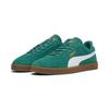 Sneaker PUMA "PUMA Club II Suede Sneakers Erwachsene", Gr. 42.5, wild grün weiß gold, Obermaterial: Textil, Synthetik, Kuhleder; Futter: Textil; Innensohle: Textil; Laufsohle: Gummi, Schuhe