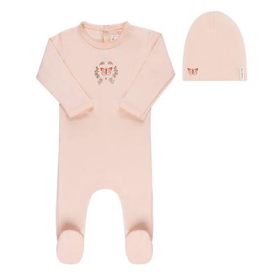 Ely's & Co. Garden Floral Center Collection - Footie + Beanie