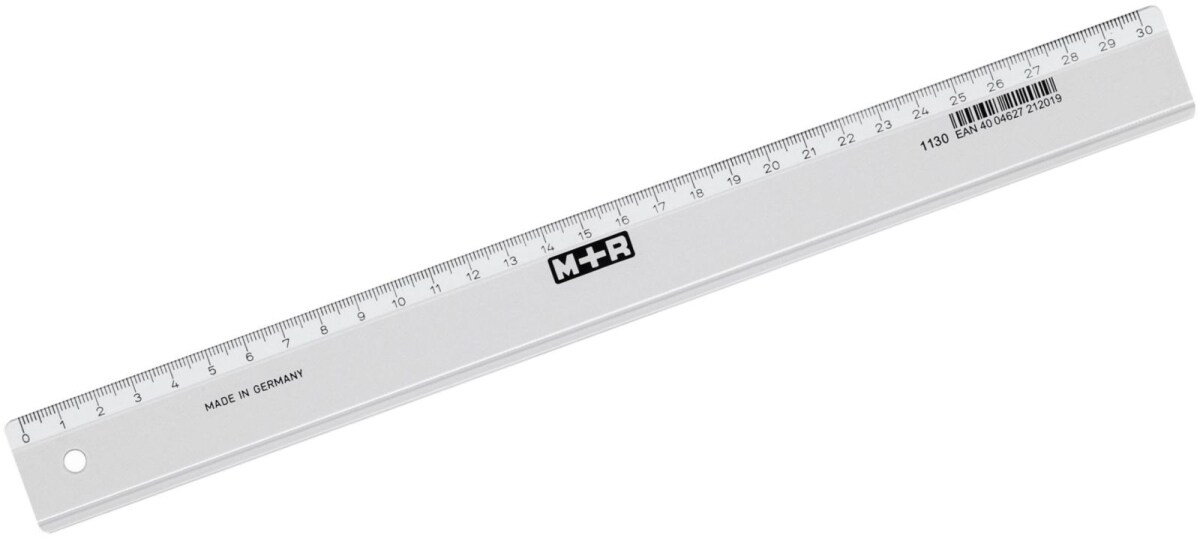M+R Lineal schmal 30cm glasklar Packung mit 10 Stück Image