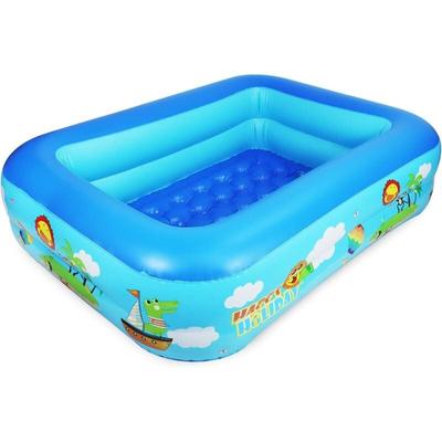 Lablanc - Rechteckiges Planschbecken, Aufblasbares Schwimmbecken für Kinder, Kinderschwimmbecken, Image