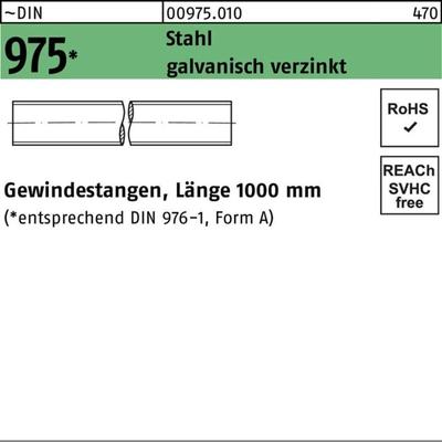 Gewindestange DIN 975 M 4 x 1000mm Stahl galvanisch verzinkt Image