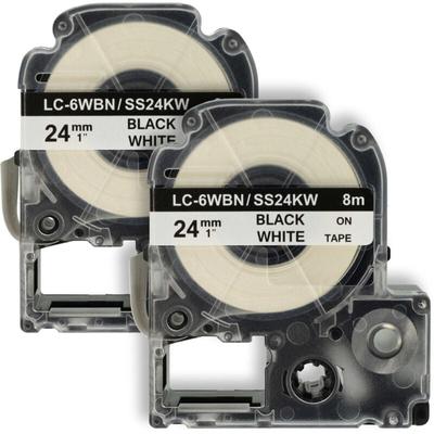 Vhbw - 2x Schriftband-Kassette kompatibel mit Epson LabelWorks LW-700, OK200, LW-900P, OK300, Image