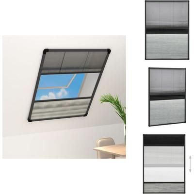 Insektenschutz-Plissee für Fenster Alu 80x120 cm mit Jalousie - Dachfensterrollo - Insektenschutz Image