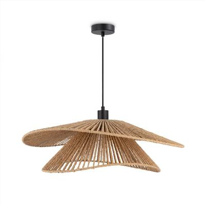Paco Home - led Pendelleuchte Esszimmer Pendellampe Wohnzimmer Küche Papier Boho Style E27 Schwarz, Image