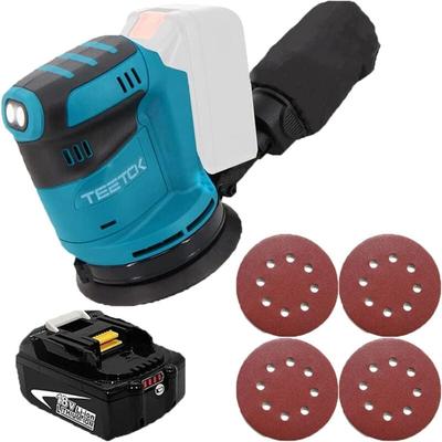 Teetok - Akku-Exzenterschleifer, Schleifer 18V ø 125mm, Bürstenlos,mit Schleifpapier 4PCS + 1x Image