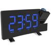 Projektionswecker, digitaler Radiowecker mit USB-Ladegerät, 0–100 % Vollbereich-Helligkeitsdimmer,
