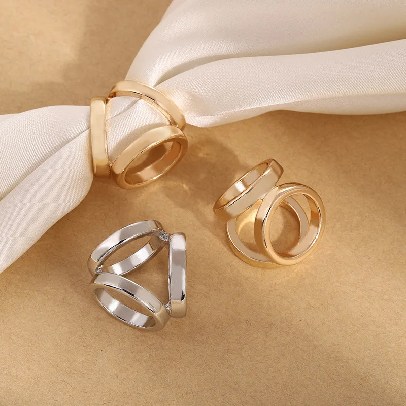 Seiden schal Schnalle vielseitig einfach modisch und luxuriös Zubehör Mehrzweck kleine quadratische Schals Schal Perlens chnalle Image