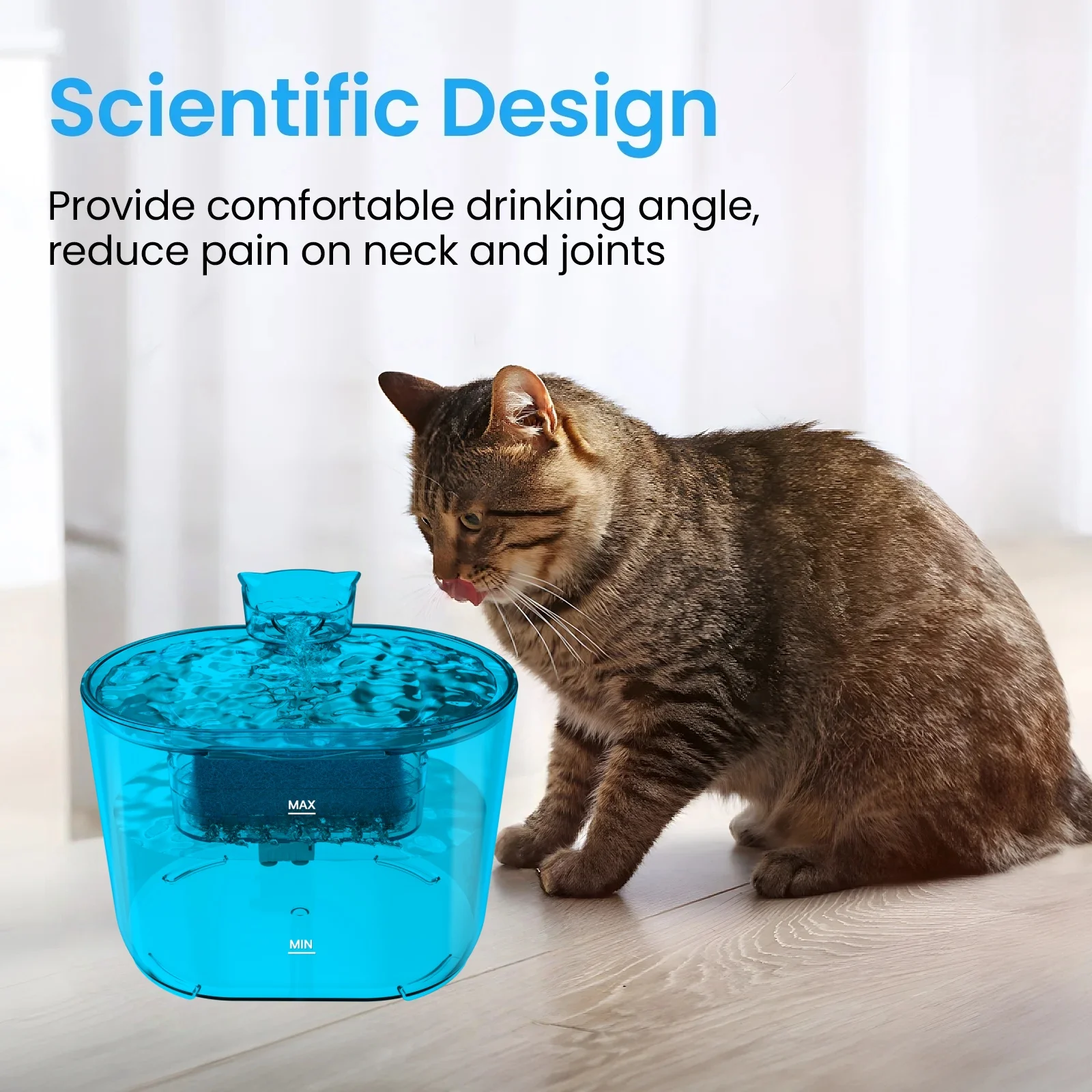 74,39 oz/2,2 Liter Wasserspender für Haustiere, automatischer Wasserspender für Katzenbrunnen, Wasserspender für Hunde, Hundeschale für Katzen, mehrfach