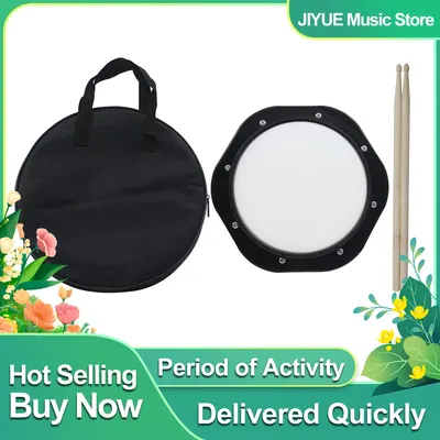 10-Zoll-Dummy-Drum-Kits Mute Practice Drums Jazz Beginning Drum Practice Pad Percussion Instrument mit Drums Pad Bag Drumstick
