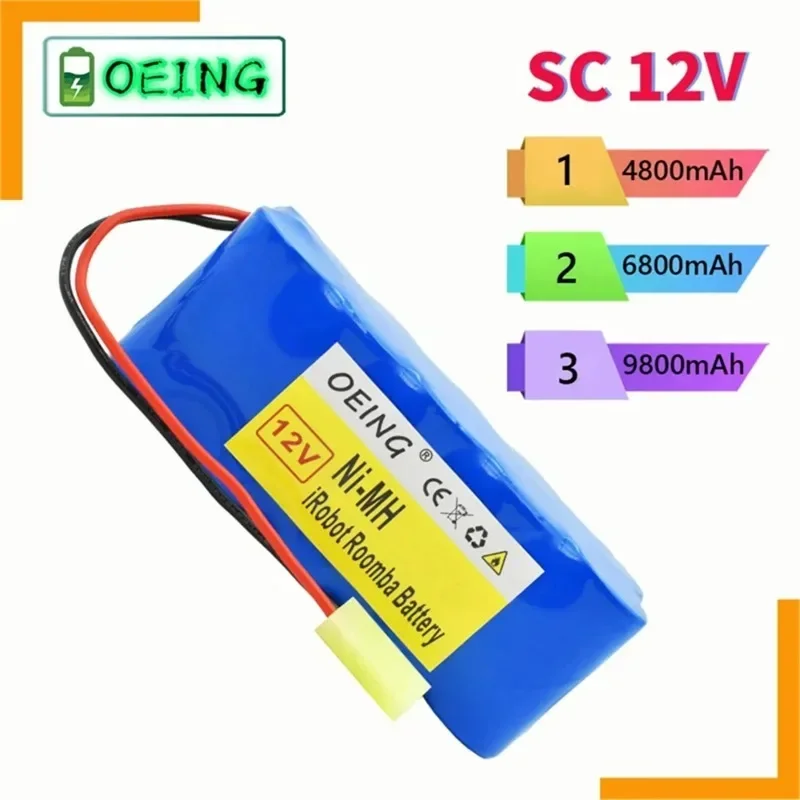 Neuer 12V SC Ni-MH 6000mAh Akku für Rowenta, Roboterstaubsauger, 12V, RH5488, RH 846301 , RH 846901 , RS-Rh5205 Image