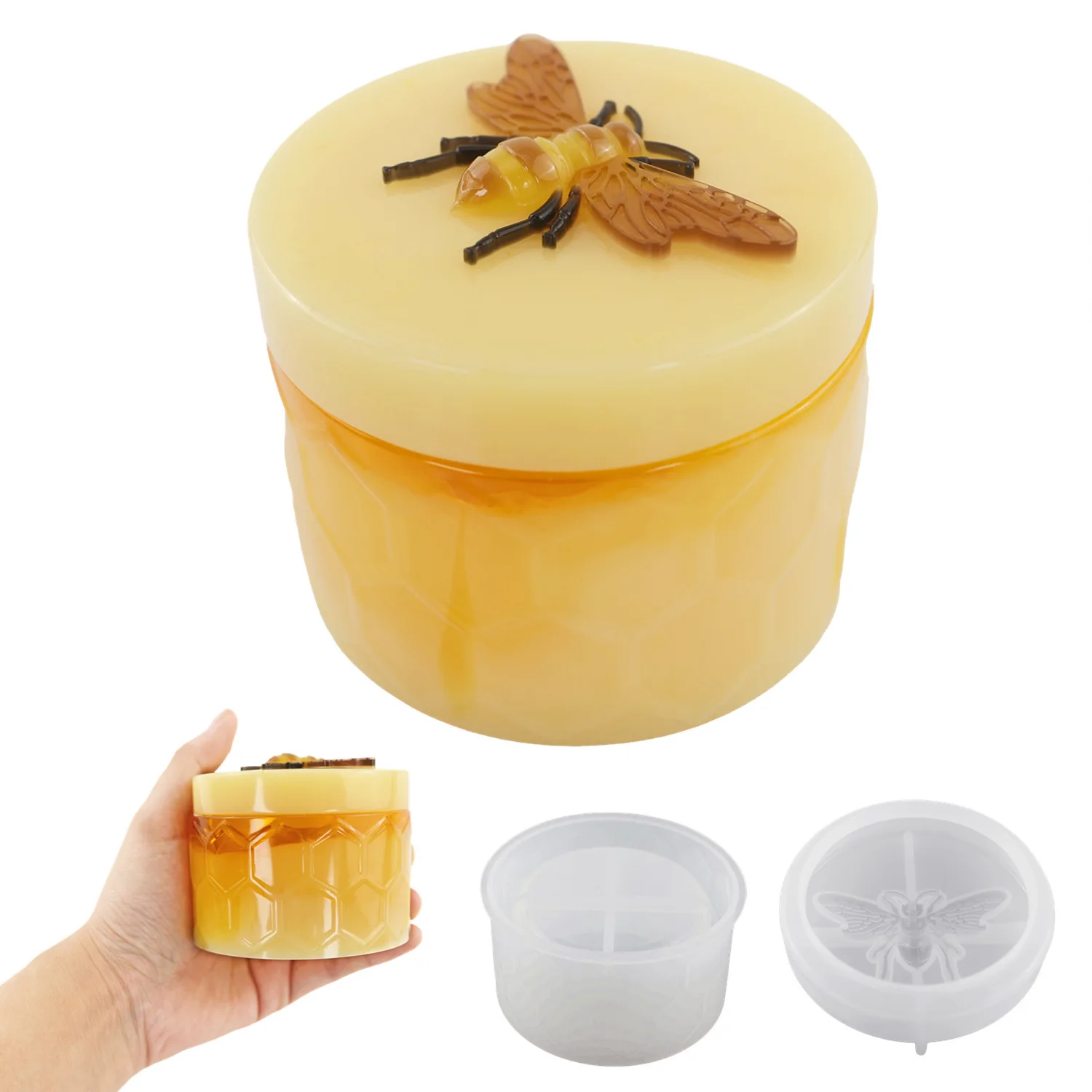 DIY Biene Kann Gips Silikon Form Handgemachte Geschenk Harz Kerze Tasse Keramik Lagerung Box Form Hause Handwerk Dekoration Tropfen Kleber Form