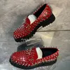 Frühling Sommer Rot Business Casual männer Schuhe Bankett Kleid Schuhe Slip Auf Echtes Leder Oxford