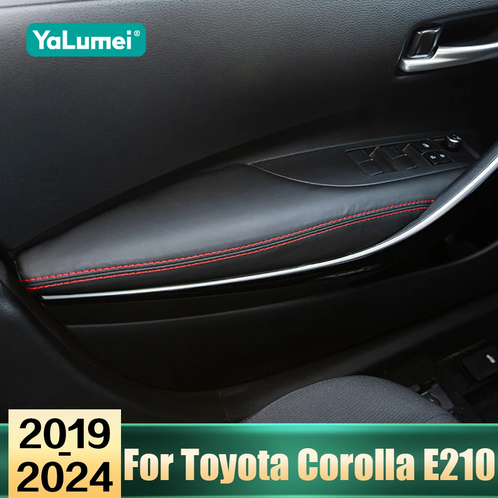Für Toyota Corolla E210 2019 2020 2021 2022 2023 2024 Hybrid Leder Mikrofaser Trim Auto Tür Armlehne Panel Schutzhülle Image