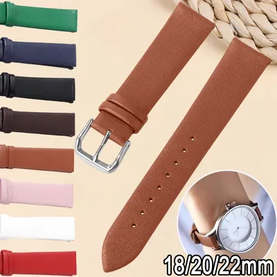 Ölwachs Leder für Smart WatchBand Armband 18mm 20mm 22mm für Omega Armband für Seiko Armband Ersetzen für Citizen Uhrenarmband Image