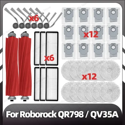 Kompatibel für Roborock QR798 QV35A Ersatz Hauptseitenbürste Hepa-Filter Mopp Pad Ersatzteile Zubehör Image