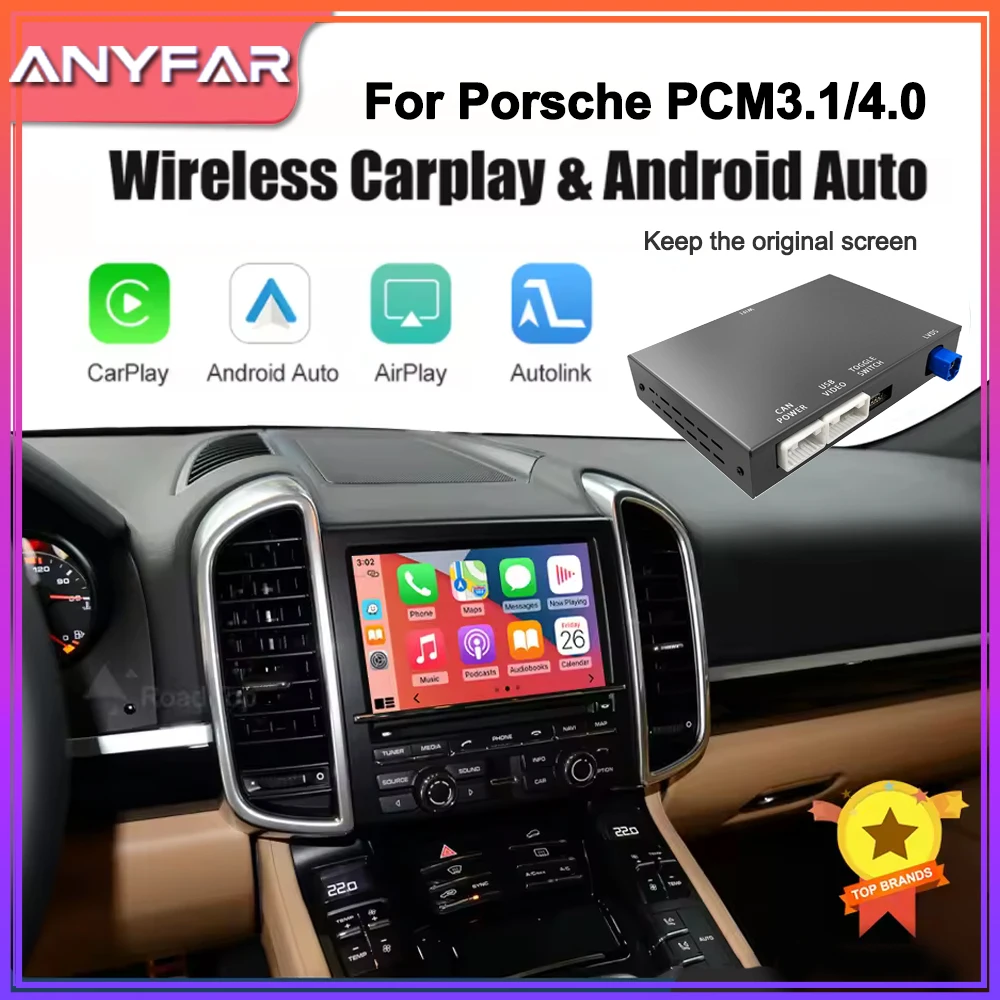 Drahtloses Carplay-Modul, Android-Auto-Adapter für PCM4.0 PCM3.1, Porsche/Panamera/Cayenne/Macan/Cayman/Boxster 911 718, Auto-Play Image