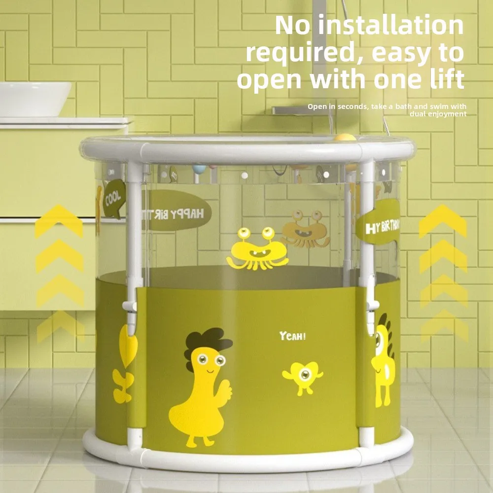 Kinderbadewanne, zusammenklappbare Badewanne für Erwachsene, Ganzkörperbadewanne für den Haushalt, Badewanne, Badewanne, Badewanne, transparente Badewanne