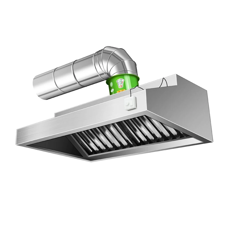 Verdickter Abzugshaubenventilator aus Edelstahl, ruhiges kommerzielles Restaurant, Restaurant, Kantine, Küche, Dunstabzugshaube, individuelle Anpassung Image