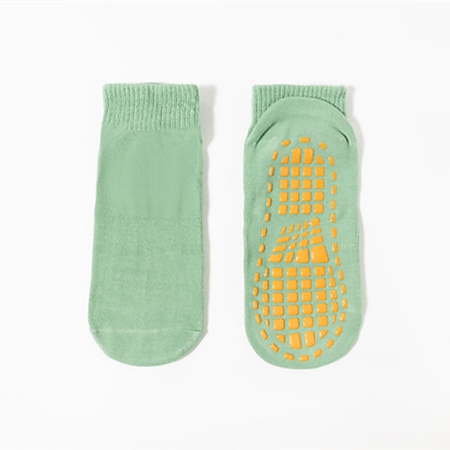 4 Paar Grip-Pilates-Socken für Damen, rutschfeste Yoga-Sportsocken, atmungsaktive Trampolin-Grip-Socken für Kinder und Erwachsene, Baby-Bodensocken mit Silikon-Grip für Tanz, Zuhause, Fitnessstudio, Image