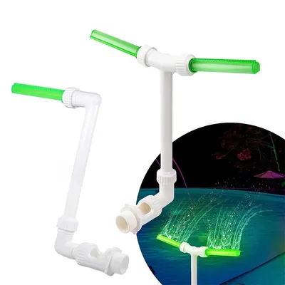 Pool Fountain Dual Spray Water Fountains for Above Ground/Inground Pools 2-in-1 Adjustable Waterfall