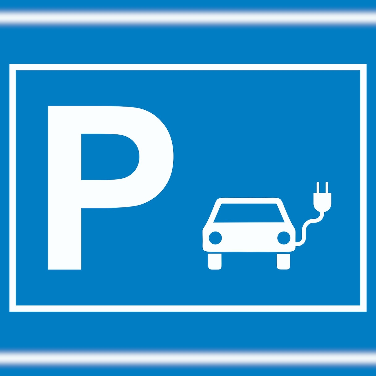 HB-Druck E-Auto Elektrofahrzeug Parkplatz Schild waagerecht A6 (105x148mm) Image