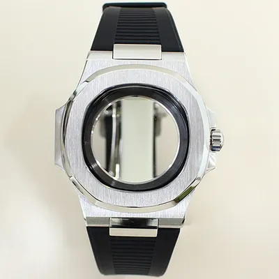 40mm NH35 Watch Case 316L Stainless Steel For Seiko NH34 NH35 NH36 NH38 4R36 Movement 29.8mm Dial Rubber Bracelet Mod Nautilus