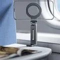 Supporto magnetico per telefono per aereo Supporto universale per telefono cellulare da scrivania da viaggio pieghevole 360 ° Supporto per telefono con selfie stick con rotazione
