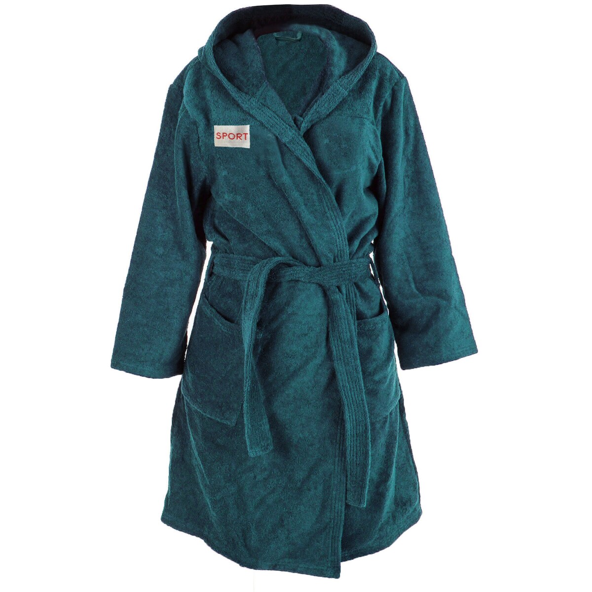 WellHome - Bademantel aus 100 % Baumwolle, Größe XL, in Kobaltblau Image