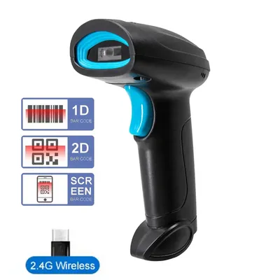 1D 2D Barcode Scanner Wired Wireless Bluetooth Bar Code Reader Omni-directional Scanning For