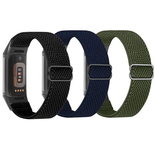 Bracelet en Nylon extensible pour Fitbit Charge 6 5, tissé élastique, doux, Sport, respirant, boucle de remplacement pour Fitbit Charge 5 6