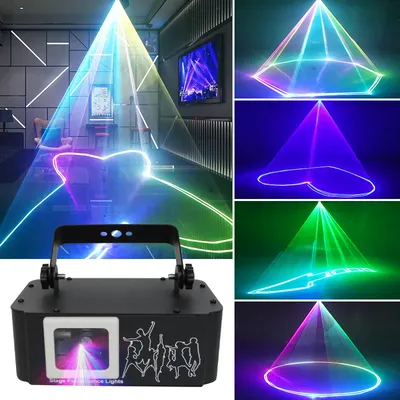 Audience DJ Laser Light RGB3D Animation Laser Projector Atmosphere Lights For Club Stage Disco Bar