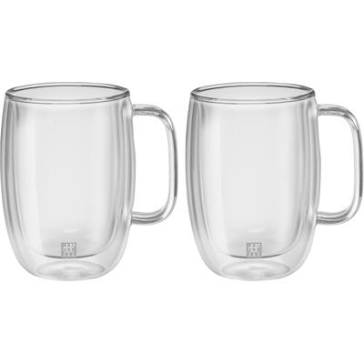 Latte-Macchiato-Glas ZWILLING "Sorrento Plus", transparent, B:9,7cm H:12,5cm, Borosilikatglas, Trinkgefäße, Doppelwandig, Borosilikatglas, 2-tlg., je 450 ml Image