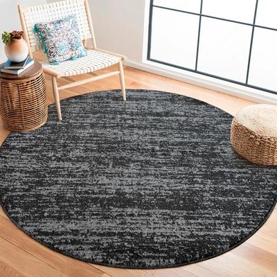Teppich SANAT "Oslo", schwarz, H:10mm Ø:80cm, Kunstfaser, Teppiche, Kurzflor, Wohnzimmer, Schlafzimmer, fussbodenheizungsgeeignet Image