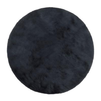 Teppich OCI DIE TEPPICHMARKE "ROCKY SOFT", grau (dunkelgrau), H:35mm Ø:80cm, Polyester, Teppiche, Kunstfell, weich, kuschelig, maschinell gewebt, waschbar Image
