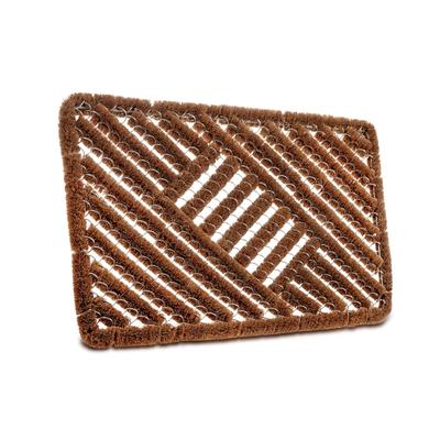 Fußmatte HANSE HOME "Grid Brushes Mat, Türmatte", beige (natur), B:75cm H:33mm L:45cm, Kokos, Teppiche, Gitter, Robust, Bürsten, Innen, Außen, Schmutzabtreter, Wetterfest