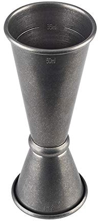 Barmaß BUDDY'S "Buddy´s Bar", braun (kupferfarben, edelstahlfarben), Ø:4cm, Edelstahl, Messbecher, 2,5 cl/5 cl Doppelmaß, Innenmaße 1,5 cl/3,5 cl, Edelstahl antik Image