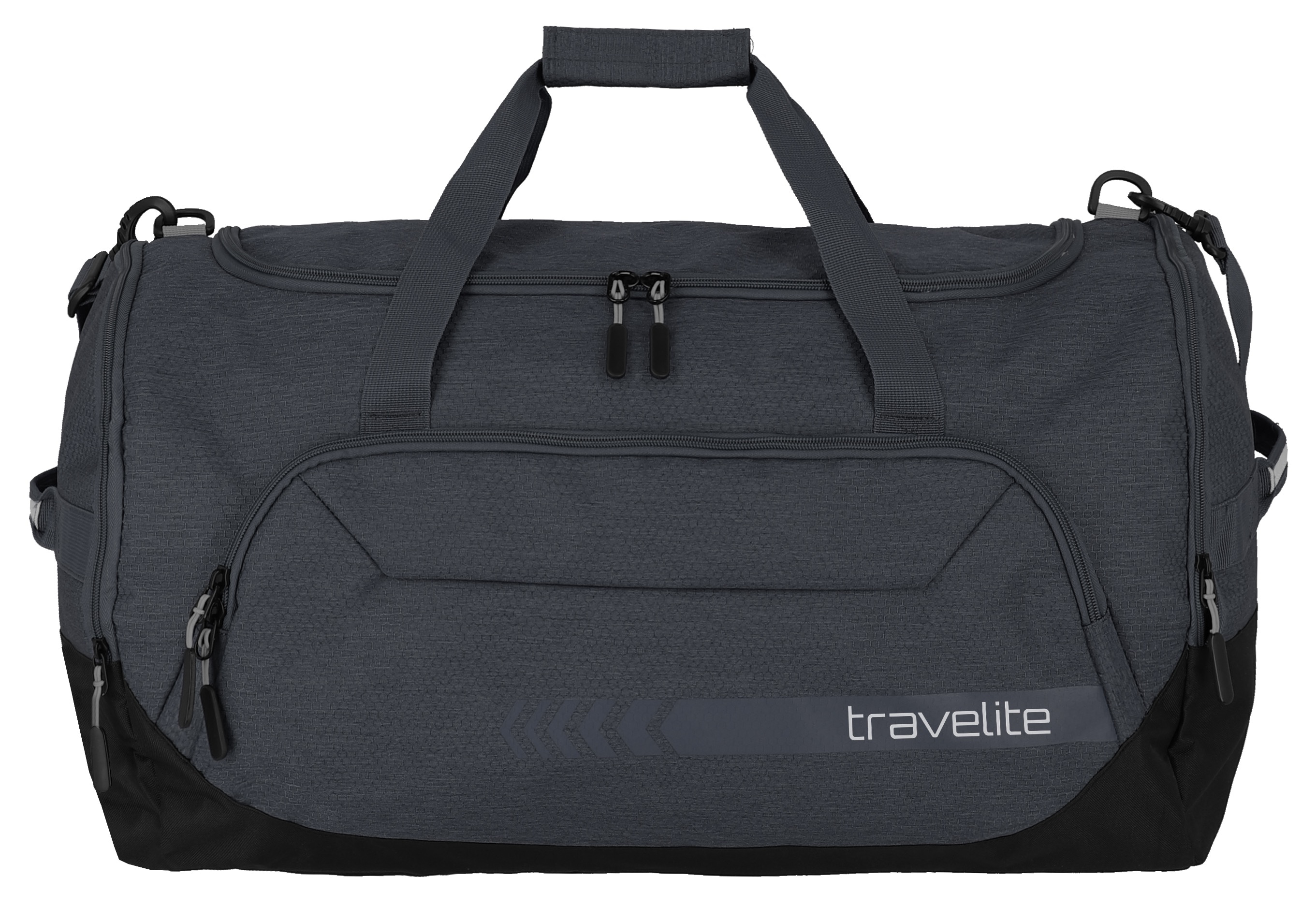 Reisetasche TRAVELITE "KICK OFF, verschiedene Größen und Farben", Gr. B/H/T: 60cm x 34cm x 36cm, grau (anthrazit), Polyester, unifarben, Taschen, Reisegepäck Sporttasche Freizeittasche mit Aufsteckfunktion Image