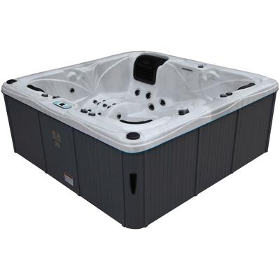 Whirlpool AMERICAN SPA "Mississippi", grau (anthrazit), B:230cm H:90cm L:230cm, Whirlpools, 6-tlg., BxLxH: 230x230x90 cm Image