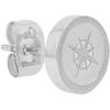 Single-Ohrstecker S.OLIVER "Kompass, 2038860", silber (edelstahlfarben), Ohrringe, Herren, Edelstahl