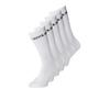 Tennissocken JACK & JONES JUNIOR "JACBASIC LOGO TENNISSOCK 5 PACK NOOS JNR", Kinder, Gr. 33-37, weiß, Baumwollmischung, unifarben mit Farbeinsatz, Socken