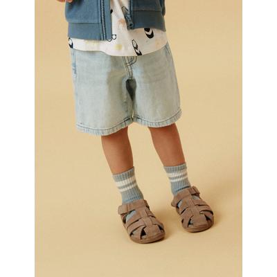 Shorts NAME IT "NMMRYAN REG DNM BERMUDA 3040-BE F", Jungen, Gr. 110, N-Gr, blau (light blau denim), Denim/Jeans, Obermaterial: 100% Baumwolle, washed, casual, knielang, Hosen Image