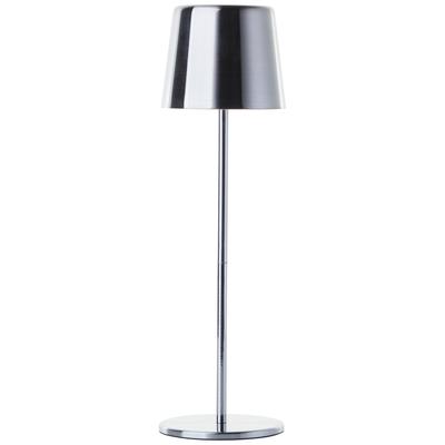 BRILLIANT LED Tischleuchte "Xaana", silber (satiniert nickelfarben, alufarben gebürstet), Ø 11,00cm H: 37,00cm, Lampen, Akku, 37 cm, 300 lm, 3000-6500 K, dimmbar, Metall, Kaami Premium Image