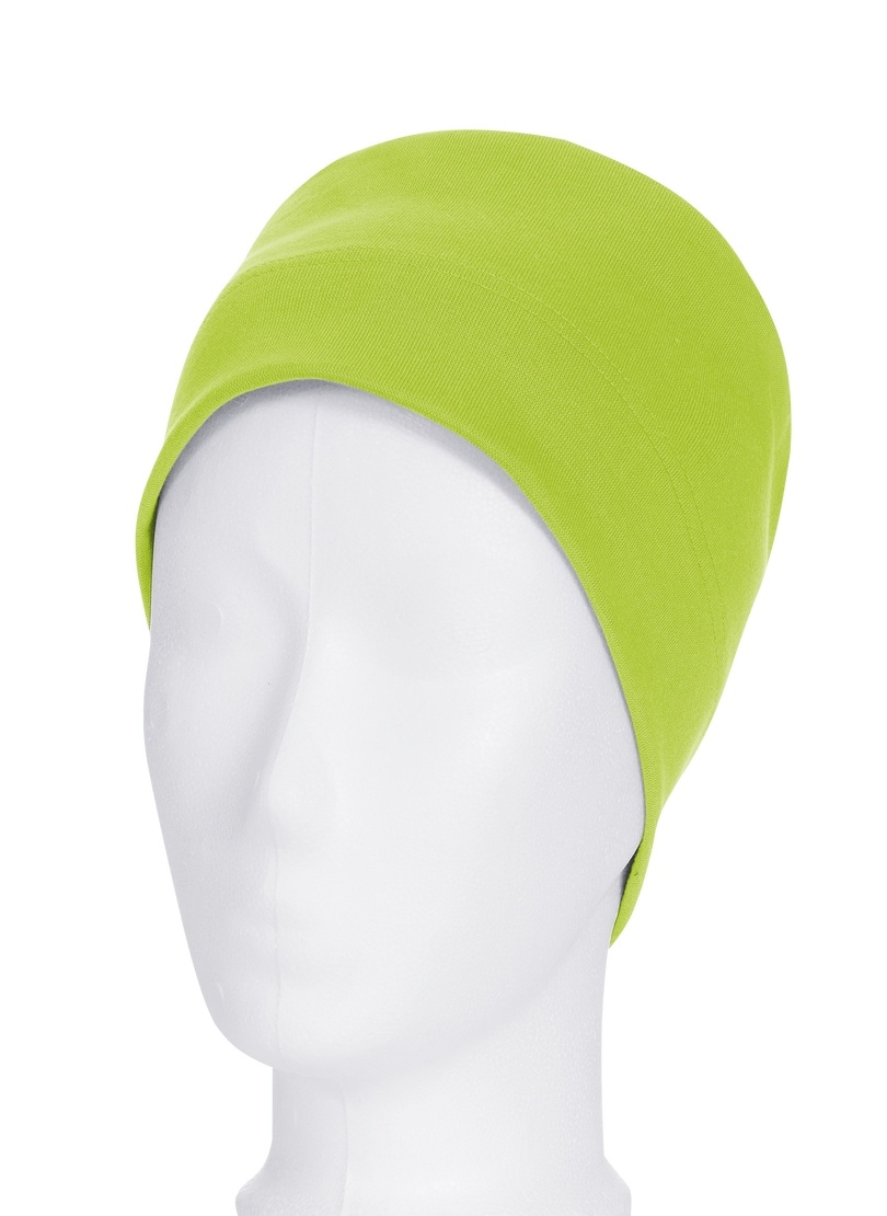 Strickmütze TRIGEMA "TRIGEMA Soft-Cap", Kinder, Gr. 900, gelb (lemon), Baumwollmischung, Mützen Image