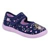 Hausschuh RICHTER "Mia WMS: Mittel", Kinder, Gr. 26, nautical stickhorse pferd, Baumwolle, animal-print, casual, Schuhe, Klettschuh mit pastellfarbenem Print, Größenschablone zum Download