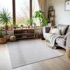 Teppich AYYILDIZ TEPPICHE "SKY 5400", silber (silberfarben), B:60cm H:7mm L:110cm, Polyester, Teppiche, Läufer, Besonders weich, Softfllor, waschbar