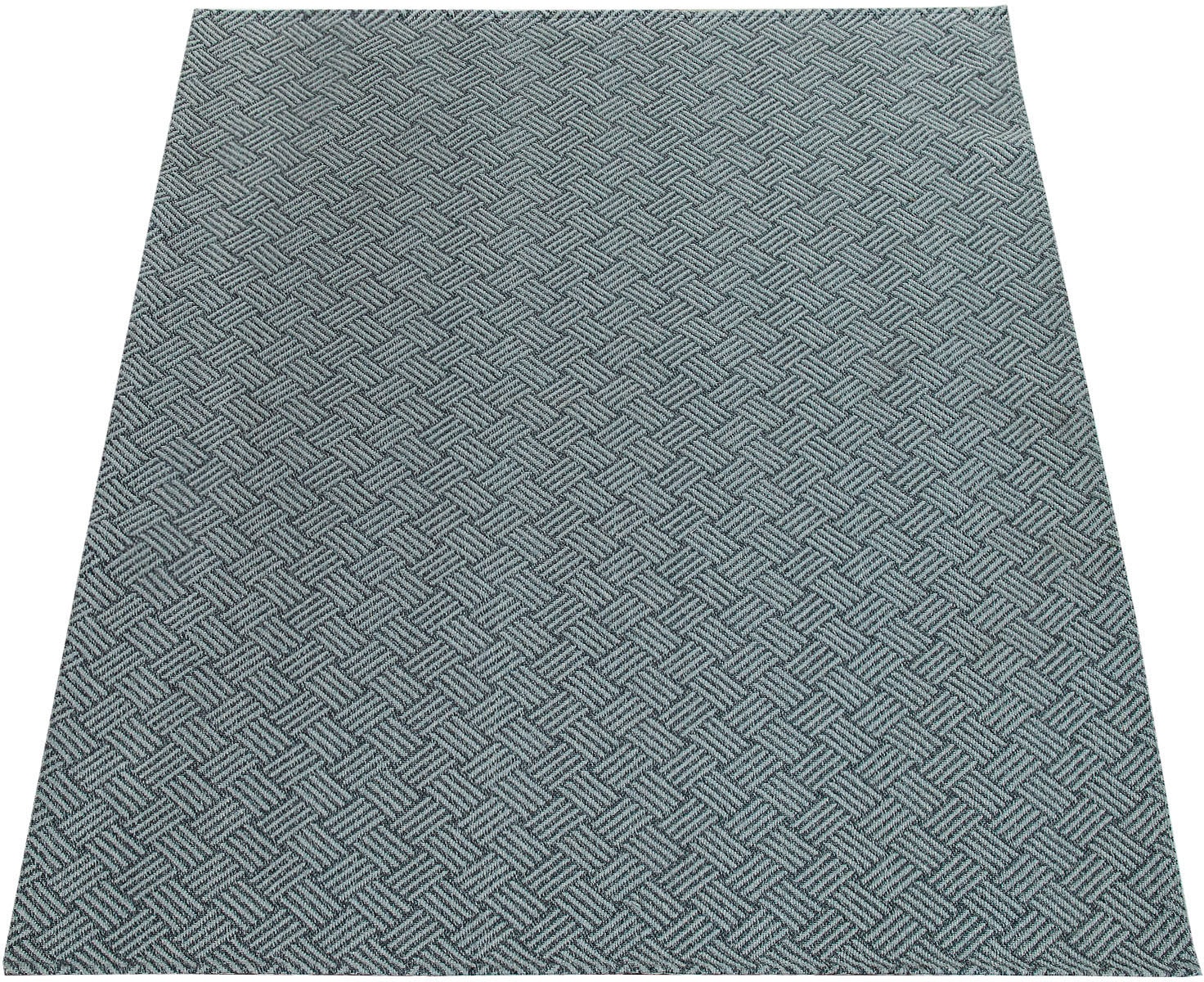 Teppich PACO HOME "Varadero 461", grau, B:80cm H:4mm L:150cm, Baumwolle, Polyester, Teppiche, 3D-Design, Kurzflor, Wohnzimmer Image