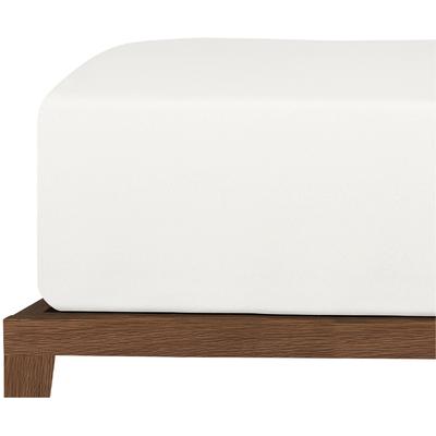 Spannbettlaken UNCOVER BY SCHIESSER "New Jersey aus 100% Baumwolle", weiß, B:100cm L:200cm, Jersey, Obermaterial: 100% Baumwolle, Laken, Made in Green Image