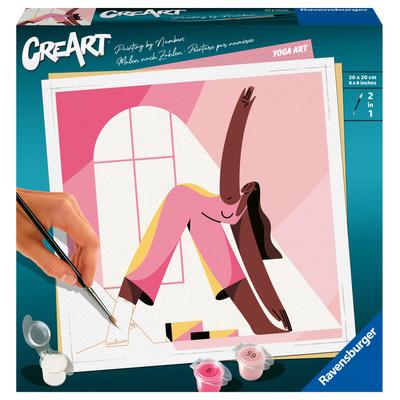 Malen nach Zahlen RAVENSBURGER "CreArt, Yoga Kunst", bunt, Malvorlagen, KinderB:20cm H:20cm, Made in Europe, B:20cm H:20cm Image